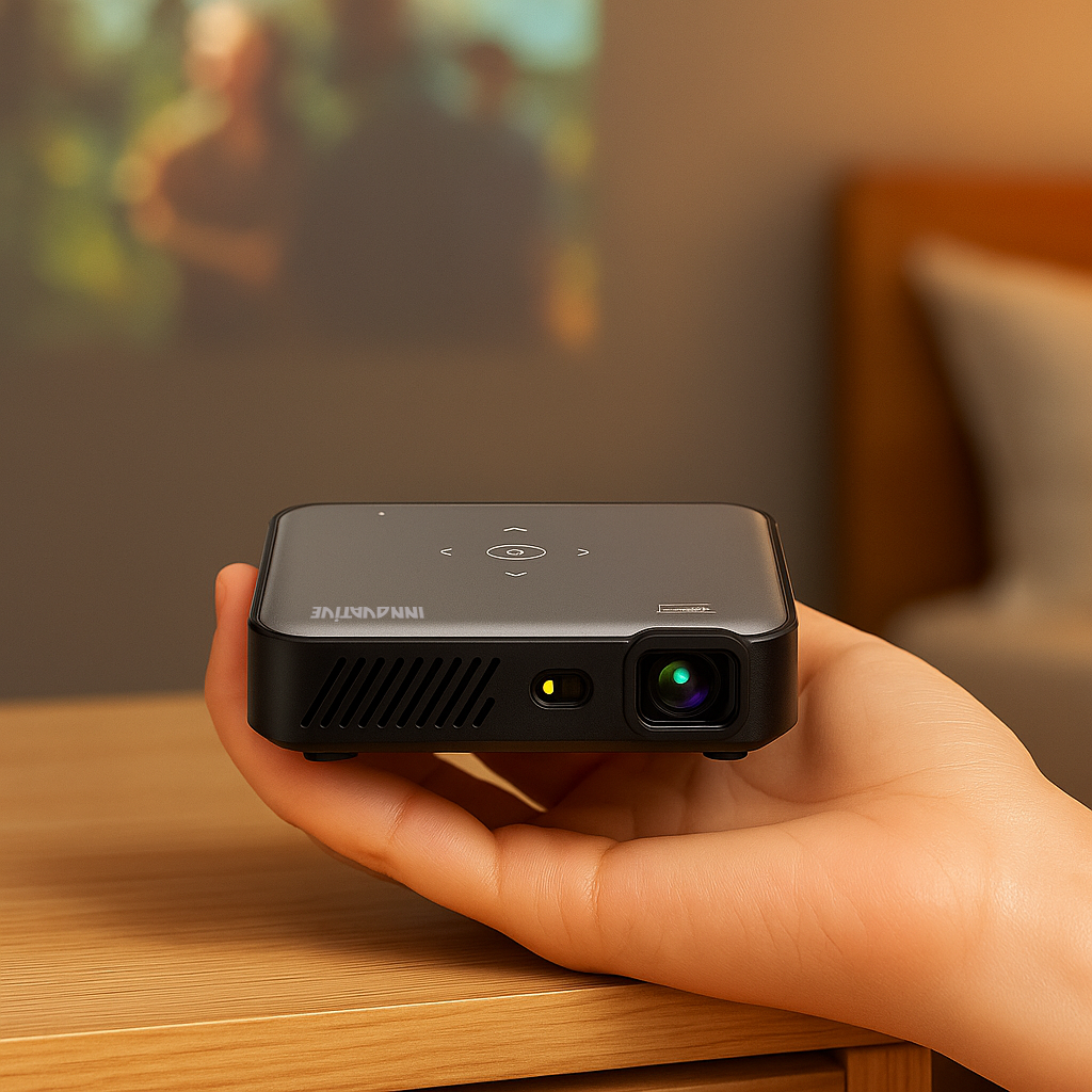 INNOVATIVE K6 Pro AI Smart Mini Projector – Full HD 1080P | Built-In Netflix & 4K YouTube | Palm-Sized with AI Auto Focus & Keystone