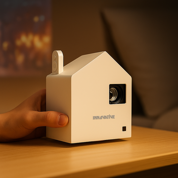 INNOVATIVE MyHome - Home Projector Mini with USB-C, Remote Focus & Smart