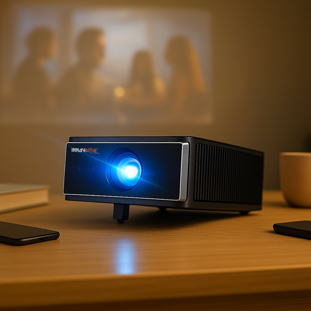 INNOVATIVE ZEN 7 GEN 2 - Short Throw Smart Projector with UltraA.I Auto Focus & Side Keystone