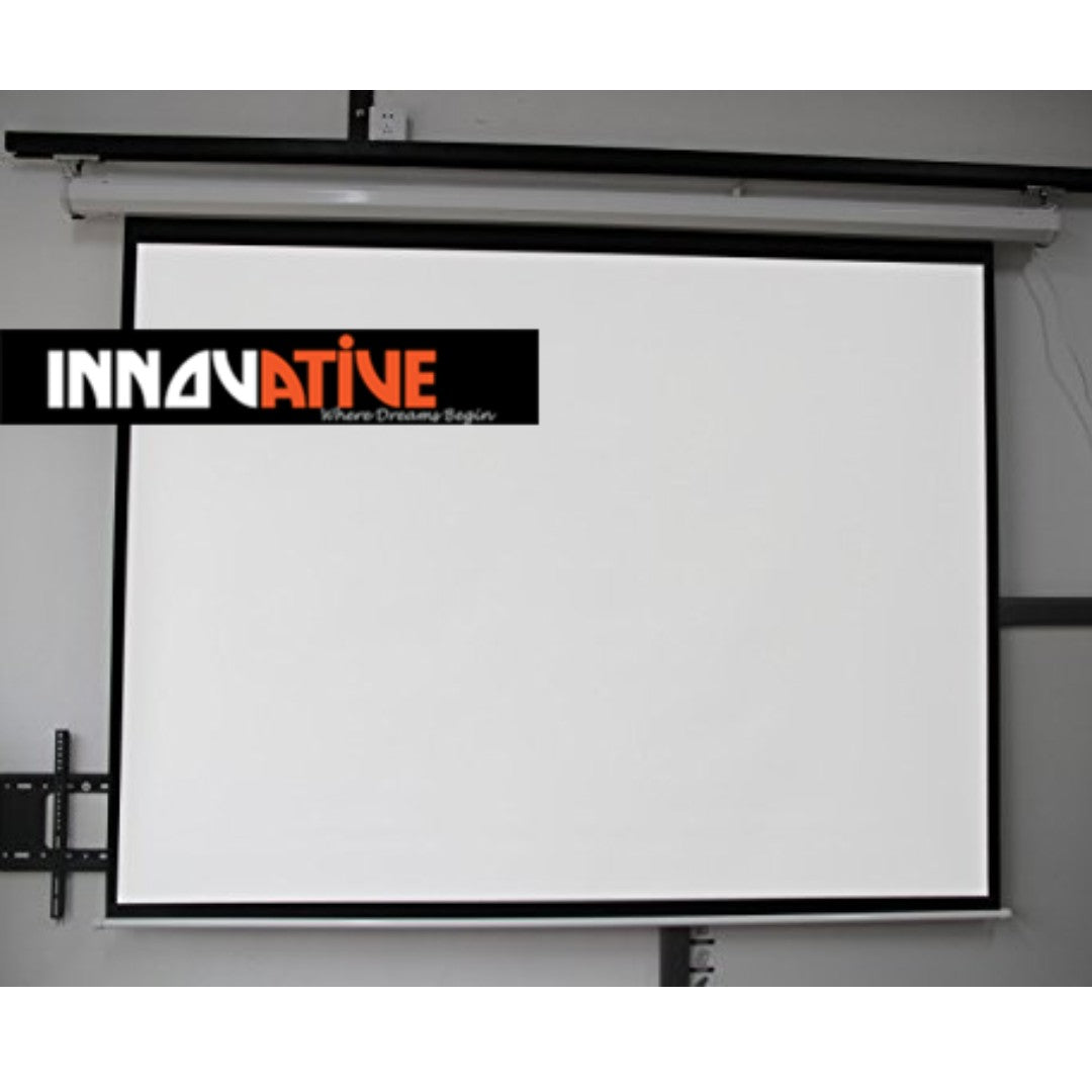 Motorized Electric Projector Screen, 84" / 100" / 120" for Wall and Ceiling Mount