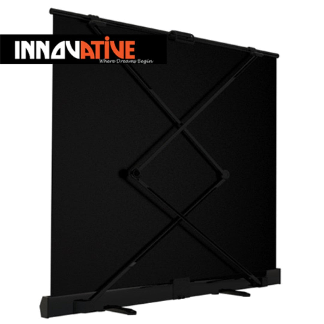 Floor Up Portable Projector Screen, 60"/ 80"/ 100" / 120" for Floor, Table and TV Console