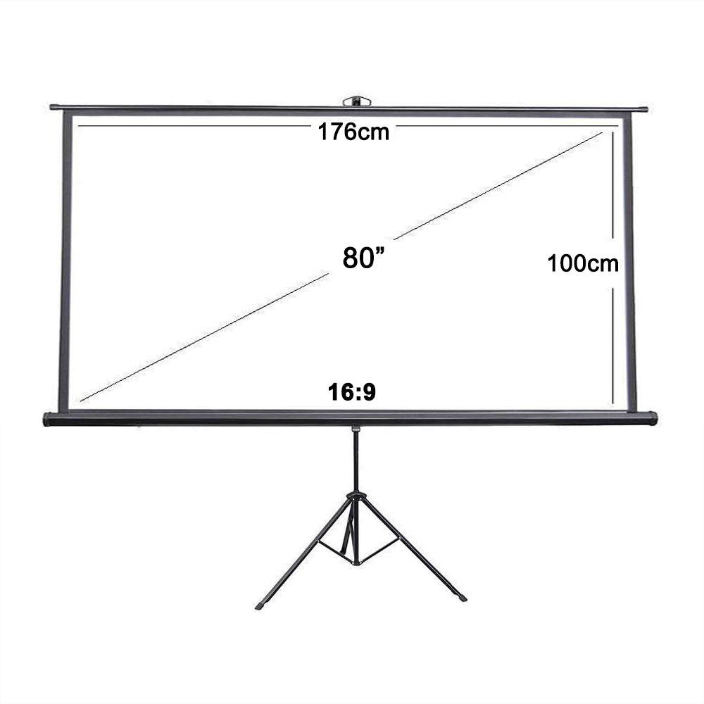 80 inches Tripod Portable Projector Screen
